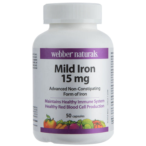 Webber Naturals Mild Iron 15mg 50 Capsules - SuperSaverAU - view 1