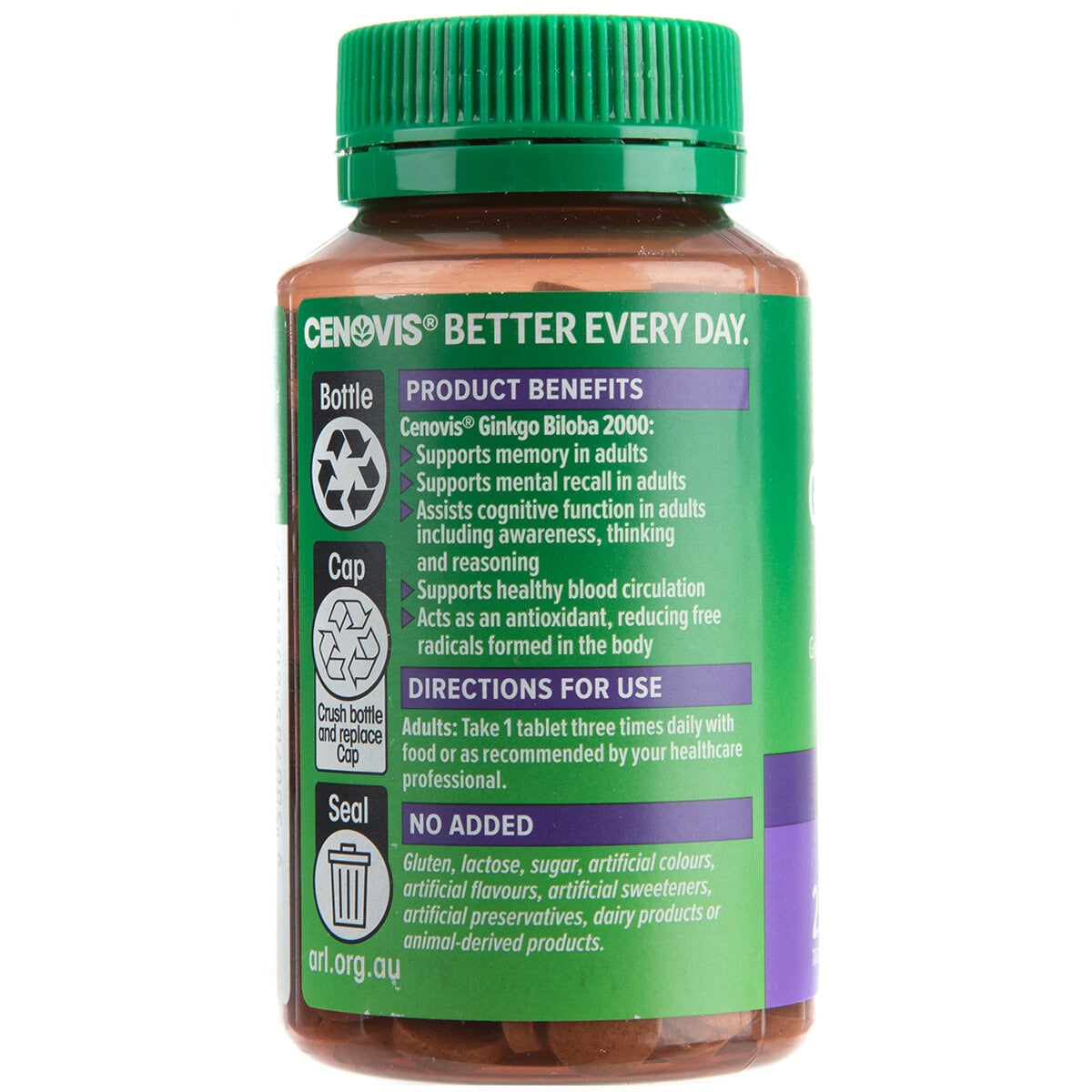 Cenovis Ginkgo Biloba 2000 250 Tablets - SuperSaverAU - view 2