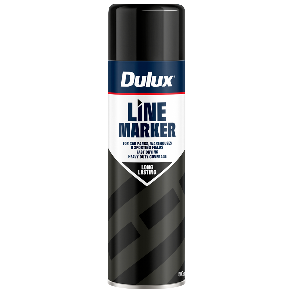 Dulux 500g Black Line Marker Spray Paint, Sharp Line Marking for Grass, Concrete & Asphalt