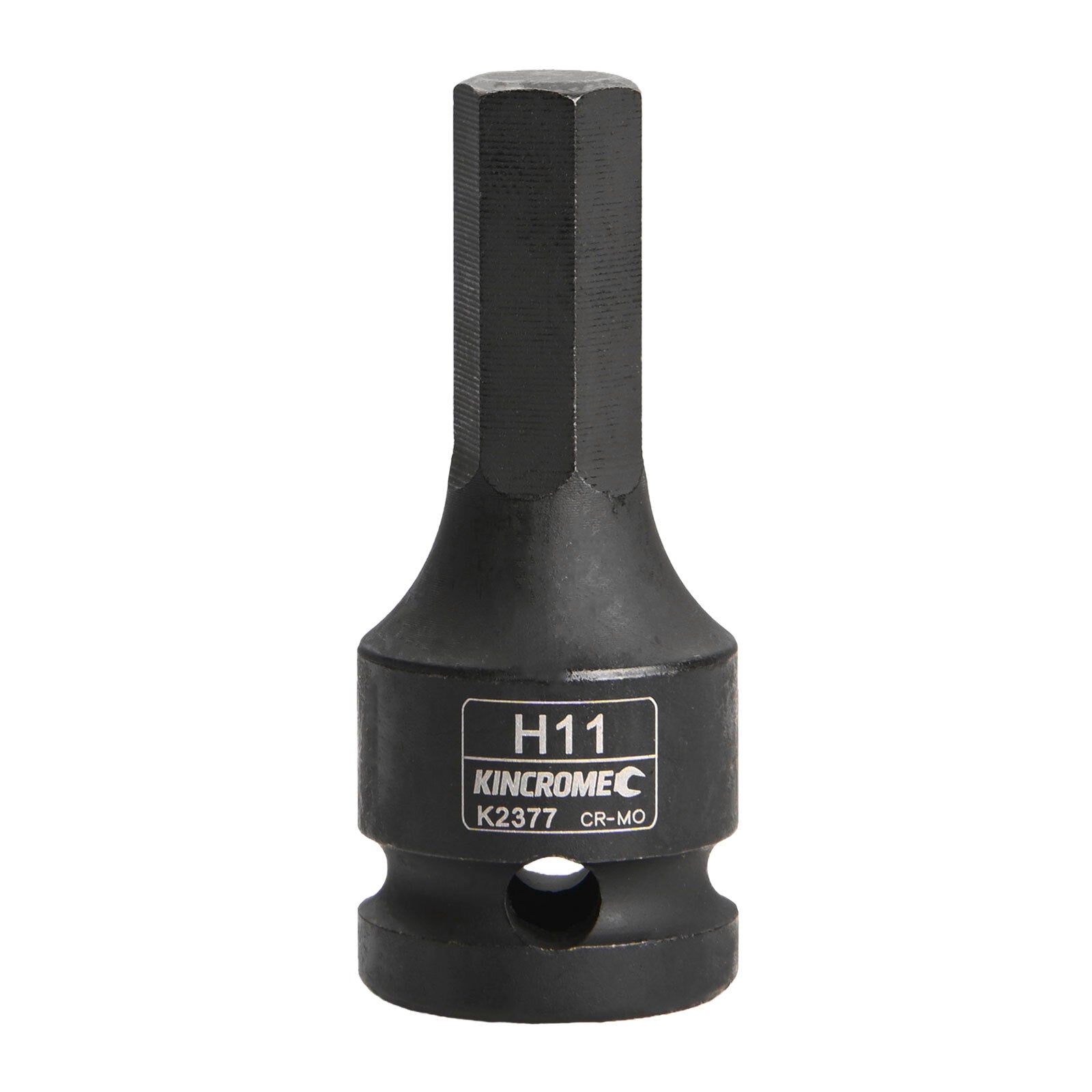 Kincrome 11 x 60mm 1/2" Drive Chrome Molybdenum Hex Impact Socket Black