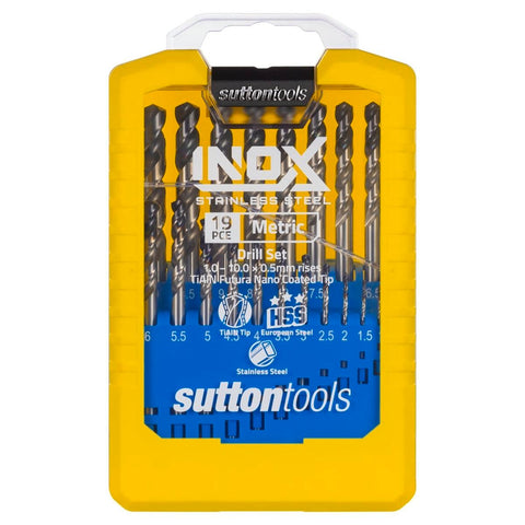 Sutton Tools 19 Piece Metric INOX M2 HSS Drill Bit Set D180SM2