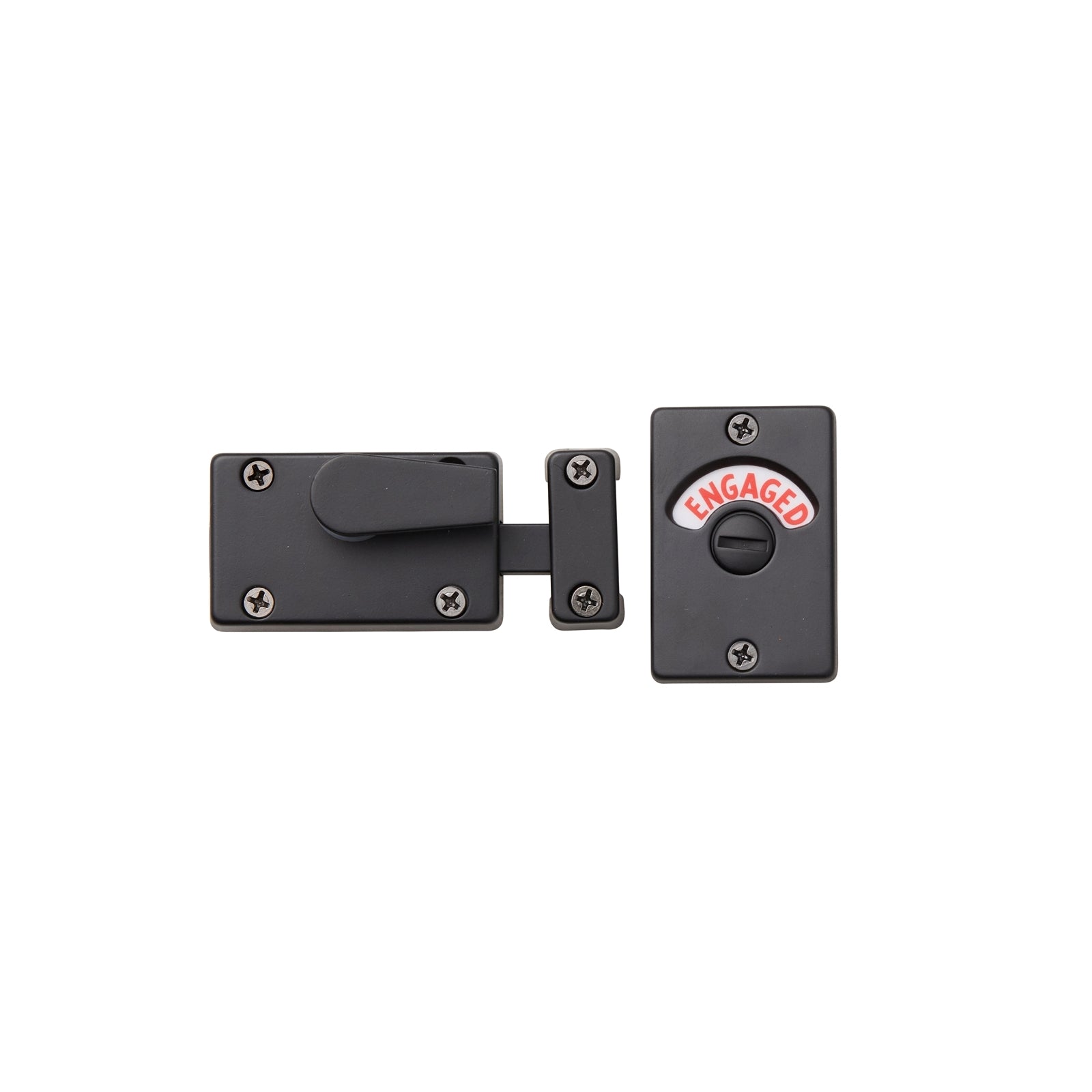 Delf Trade Matte Black Zinc Alloy Toilet Indicator Bolt Lock