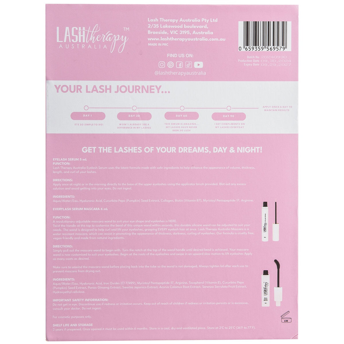 Lash Therapy Australia Jumbo Lash Serum 5 ml & Everylash Mascara 6 ml Bundle - SuperSaverAU - view 3