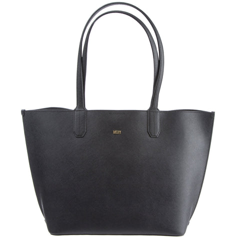 DKNY Brook Solid Tote Bag Black Gold - SuperSaverAU - view 1