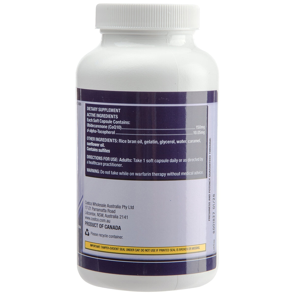 Kirkland Signature CoQ10 150mg 150 Capsules - SuperSaverAU - view 2