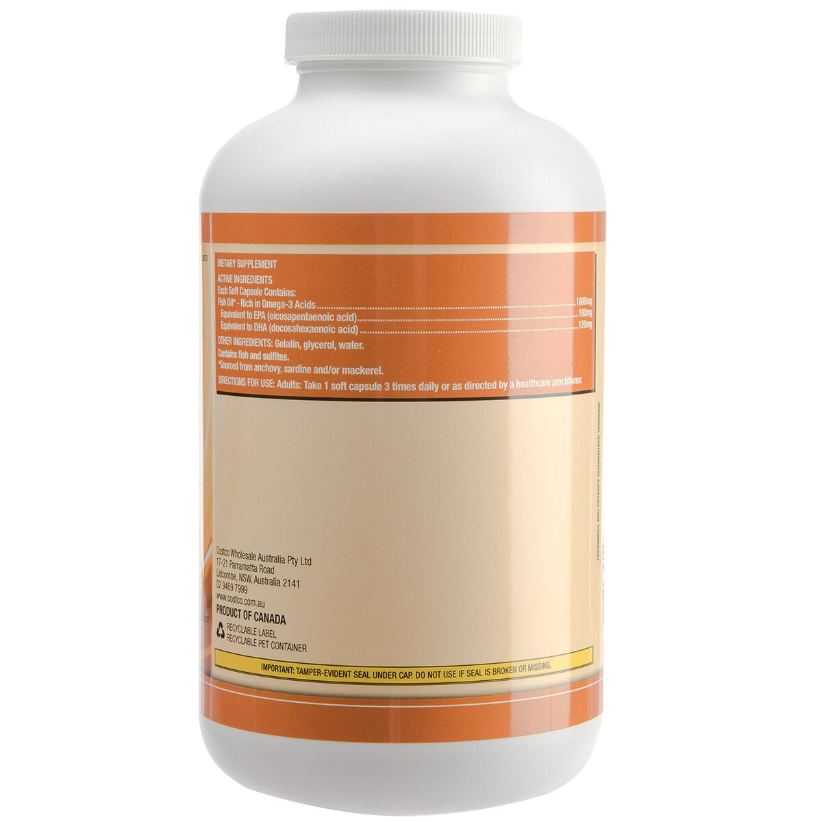Kirkland Signature Omega-3 Fish Oil 1000mg 400 Capsules - SuperSaverAU - view 2