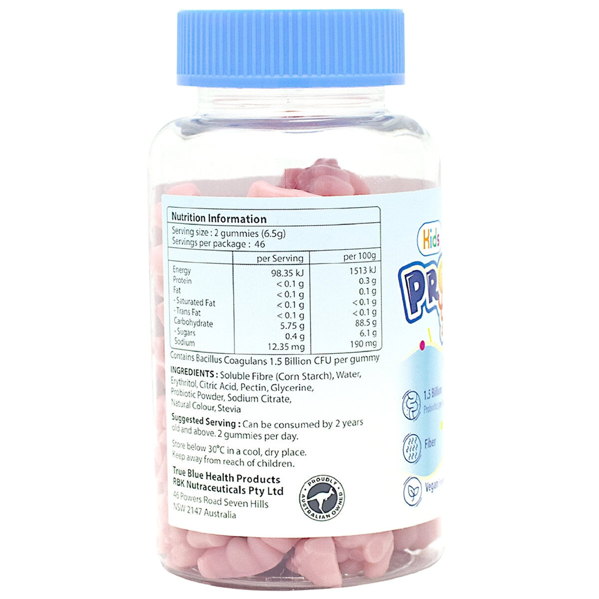 True Blue Kids Probiotics Gummy 300g - SuperSaverAU - view 3