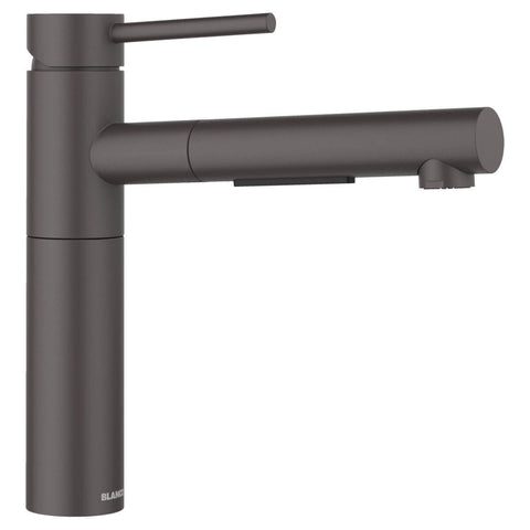 Blanco Slim Top-Lever Pull-Out Mixer Tap - Rock Grey Silgranit-Look Finish - 140° Swivel Spout - 527581