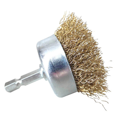 Josco 50mm Cup Brush - Brass Coated High Carbon Steel Wire