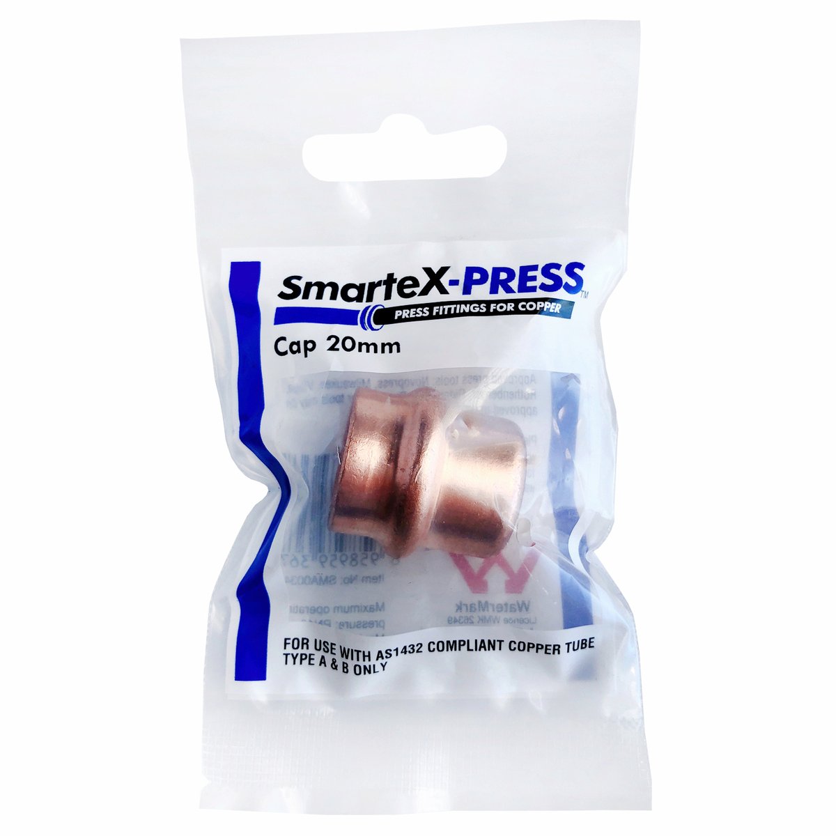 SmarteX-PRESS Cap - 20mm - Copper - Flame-Free Installation - SuperSaverAU - view 2