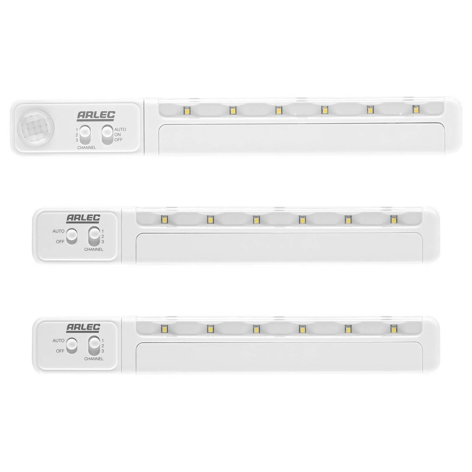 Arlec LED Wireless Linkable Sensor Light Kit White - 3 Pack NL0046