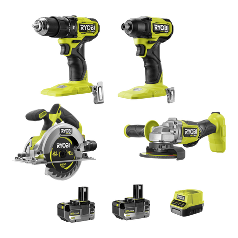 Ryobi 18V ONE+ HP Brushless 4 Piece 4Ah Kit R18X4C1X42B