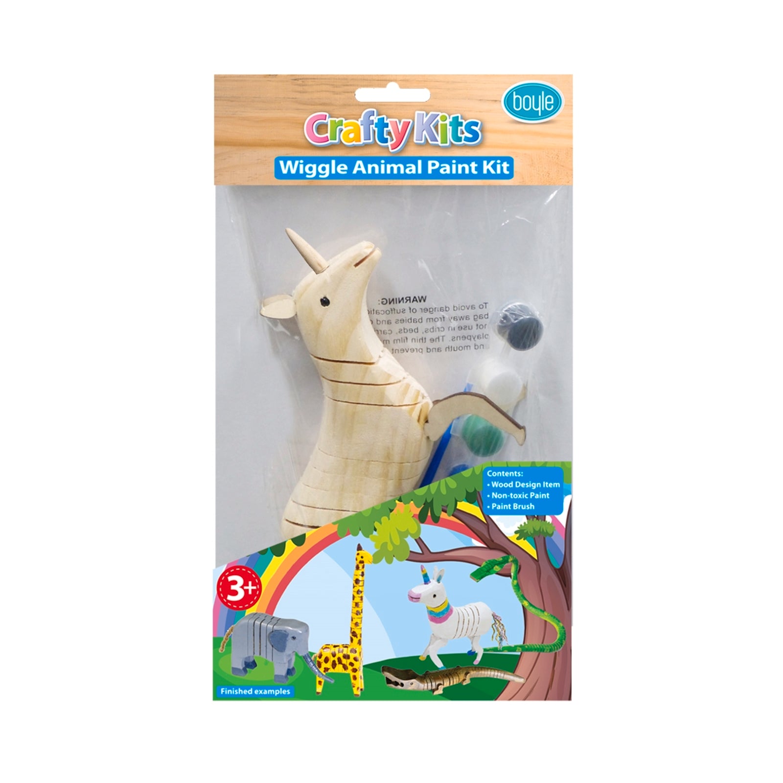 Boyle Wood Wiggle Animal Paint Kit Craft Set