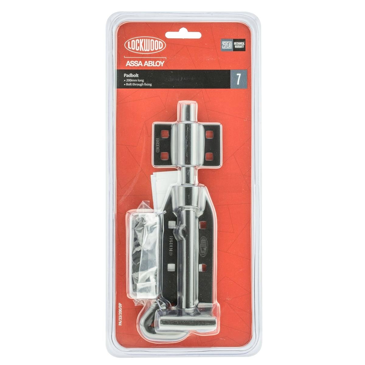 Lockwood 200mm Heavy Duty Padbolt, Cut-Resistant Hardened Steel, Bronze Finish