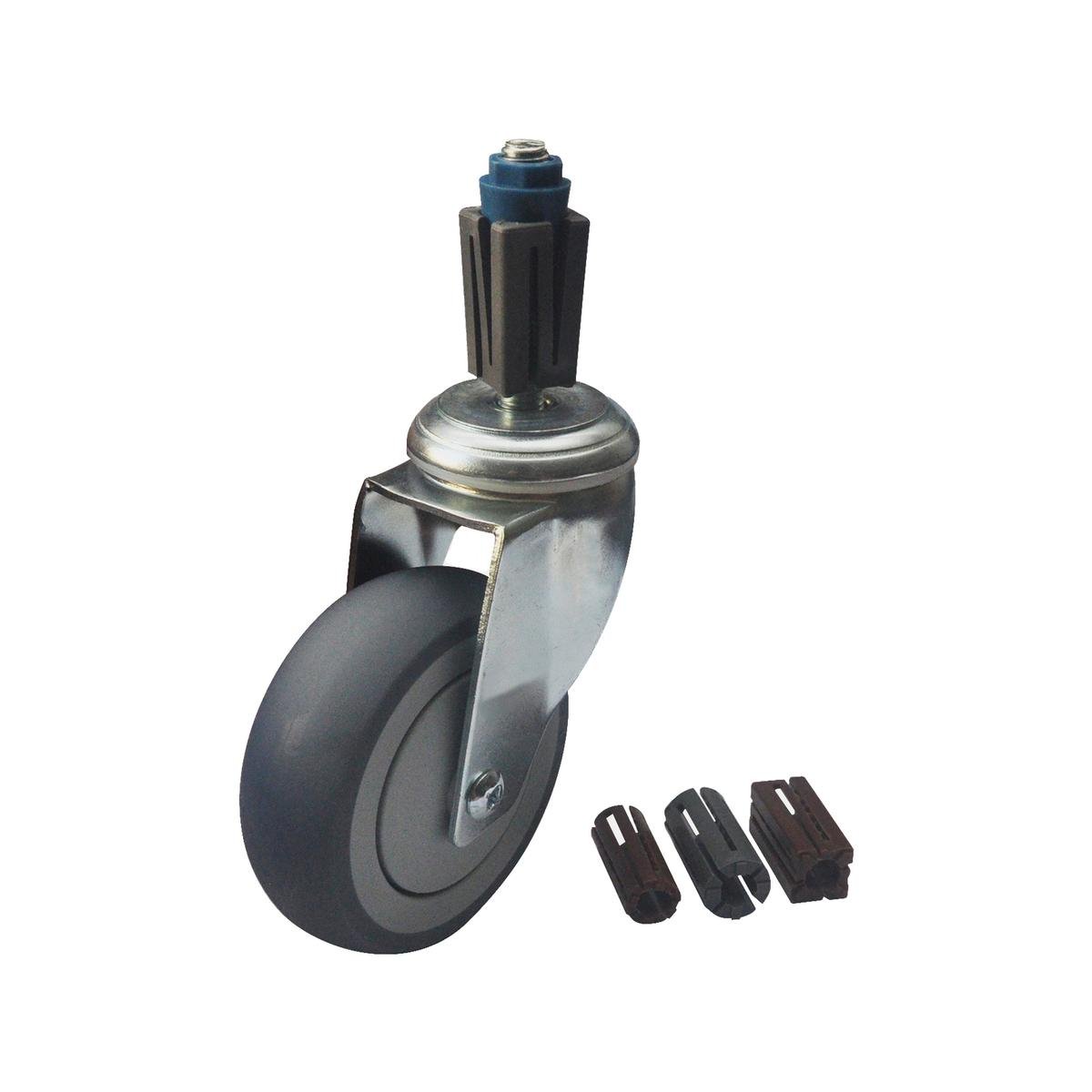 Easyroll 100mm 120kg Grey Rubber Castor Expansion Kit