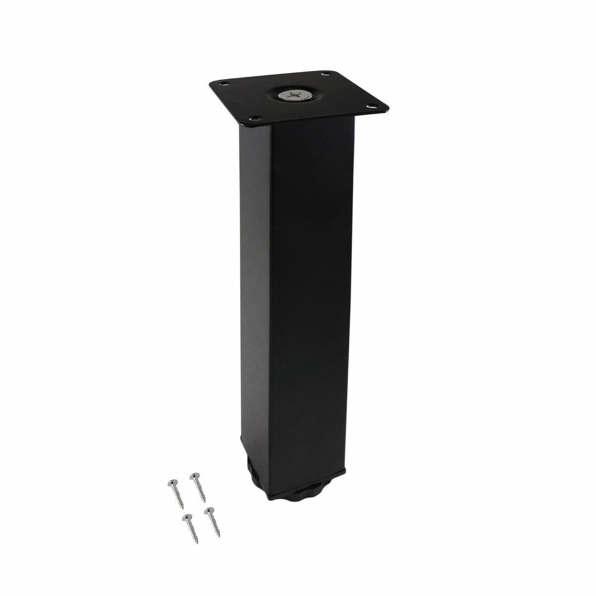 Adoored Table Leg - 40 x 40 x 230mm - Steel - Adjustable Black - SuperSaverAU - view 1