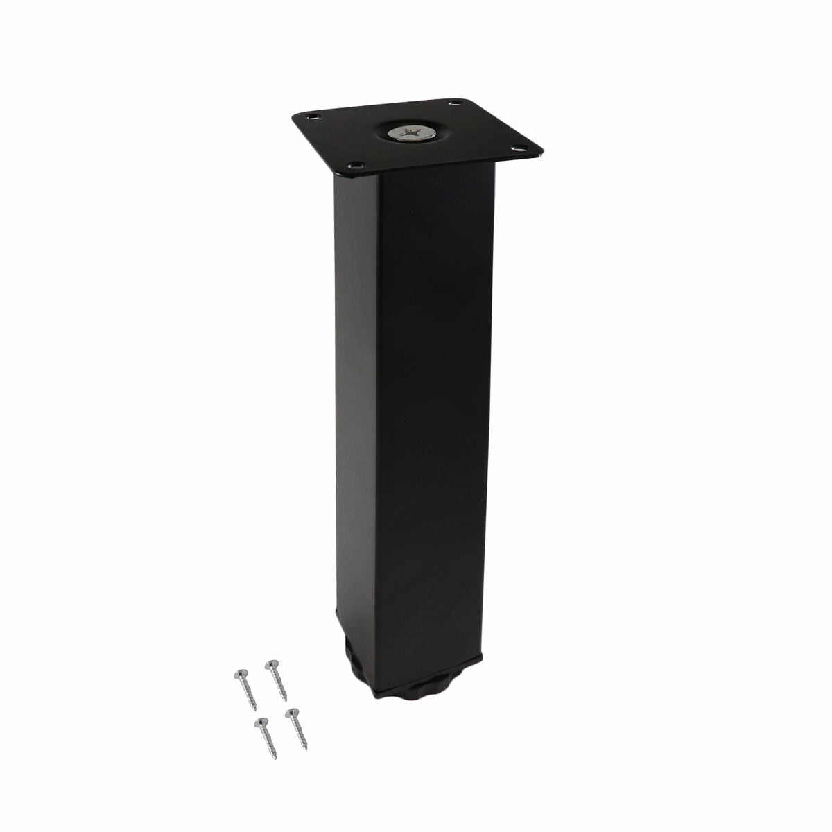 Adoored 40 x 40 x 230mm Steel Square Adjustable Table Leg Black