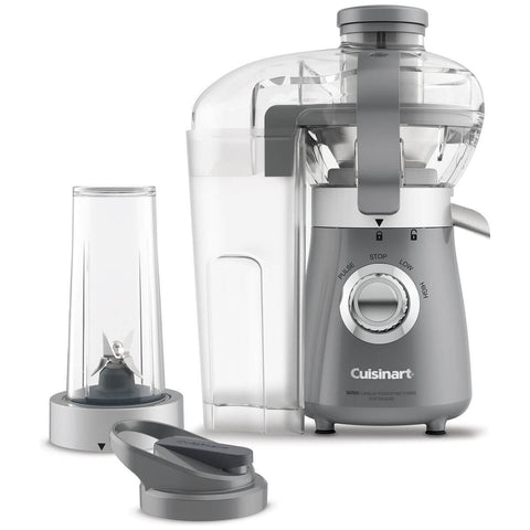 Cuisinart Kick Start 2-in-1 Personal Juicer and Blender - Grey - 450W, 500ml To-Go Cup, Travel Lid - CBJ-450XA