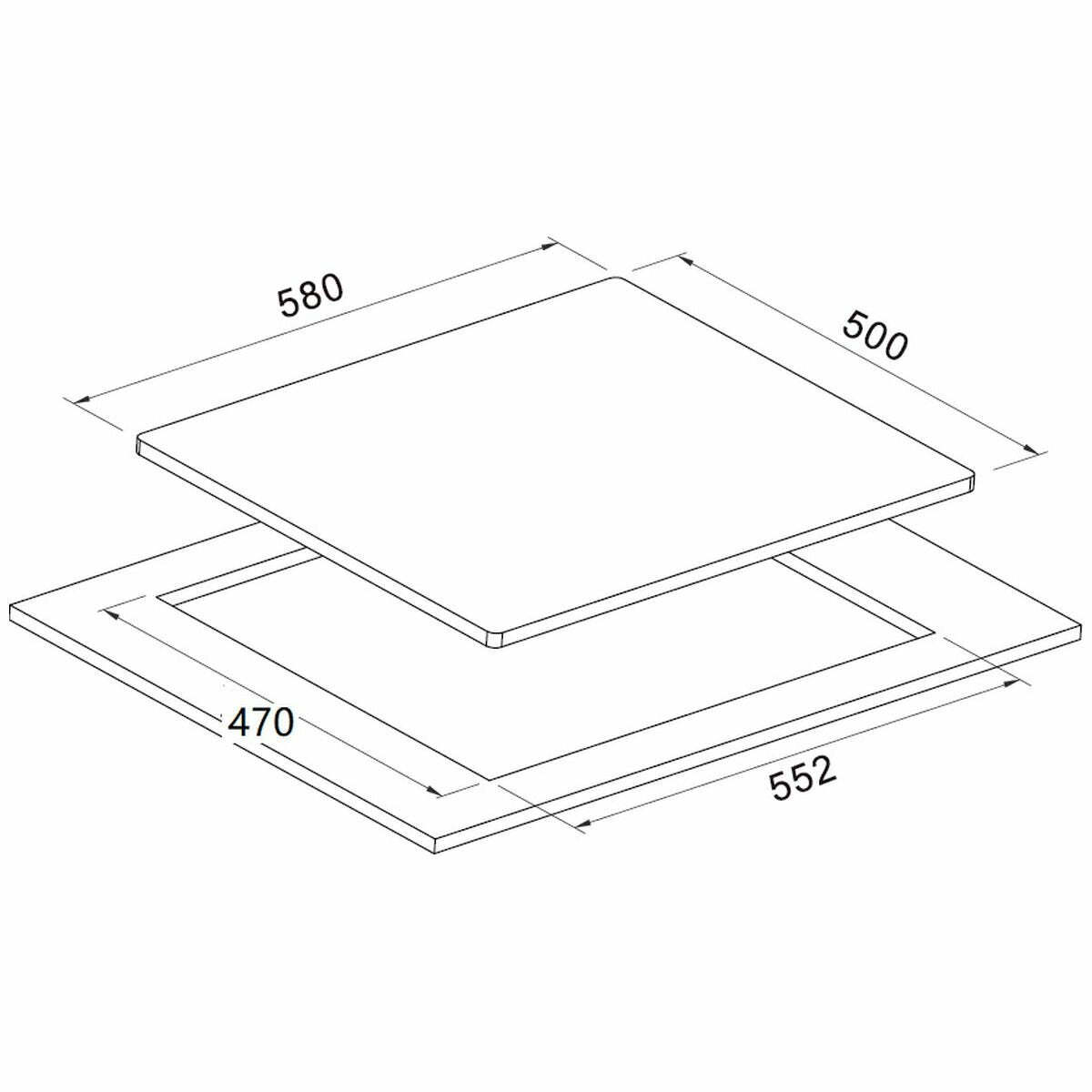 Euro Appliances 60cm Natural Gas Cooktop - Stainless Steel, Four Burners, Flame Failure Safety - ECT600GS