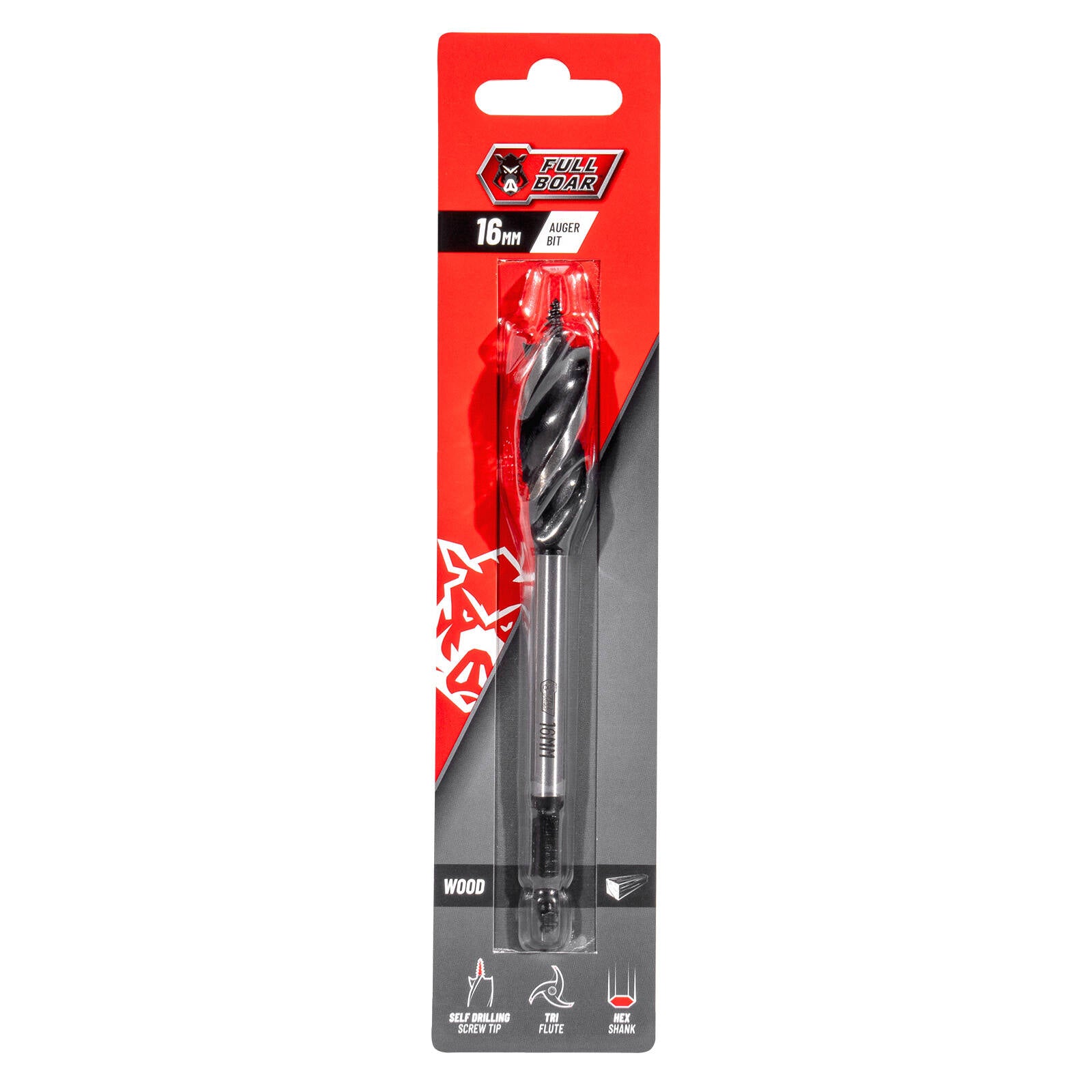 Full Boar 16mm Auger Bit for Wood FAB-16
