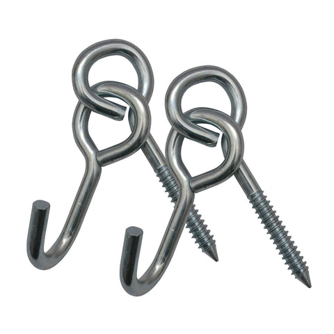 Two Trees Permanent Hammock Hanging Hooks 2 Pack Zinc Plated Steel