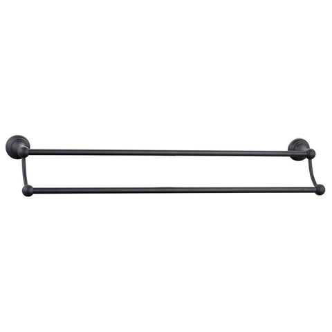 Mondella Maestro Double Towel Rail 620mm Matte Black - 2 Bars - SuperSaverAU - view 1
