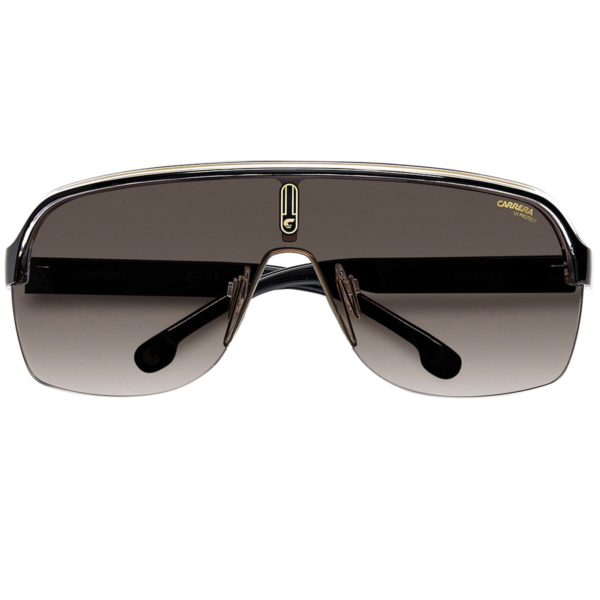Carrera Topcar 1/N Men's Sunglasses | Oversized Teardrop Frames, Lightweight Polyamide, Contrasting Brow Bar, Prominent Temples - SuperSaverAU - view 4