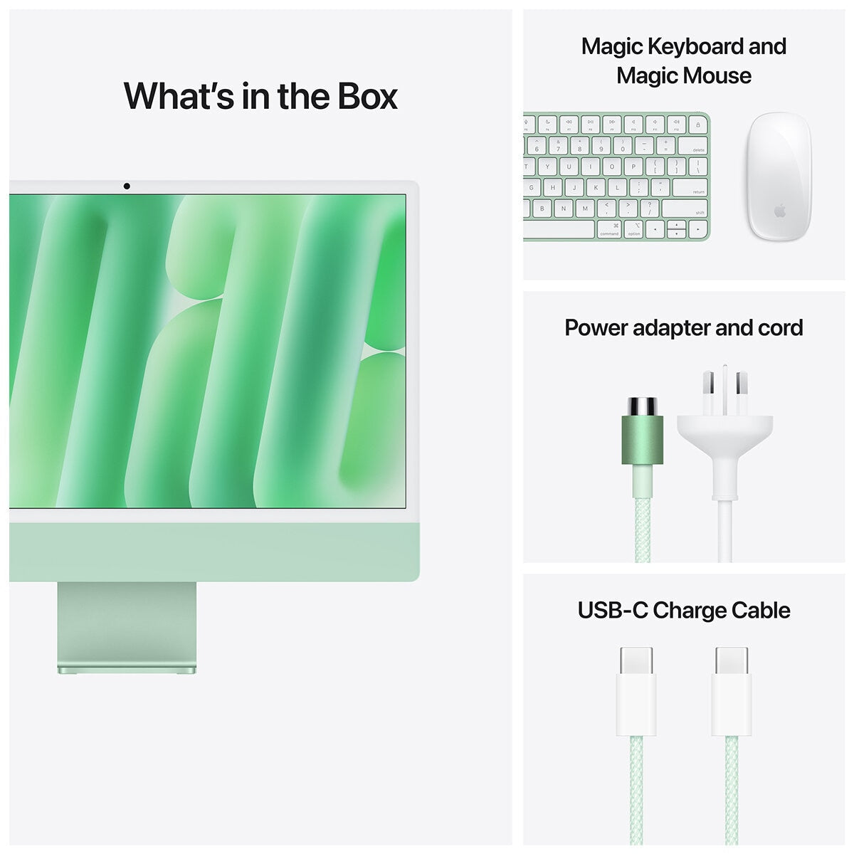 Apple iMac 24 Inch Retina 4.5 Display M4 Chip 8 Core GPU 16GB 256GB SSD Green - SuperSaverAU - view 9