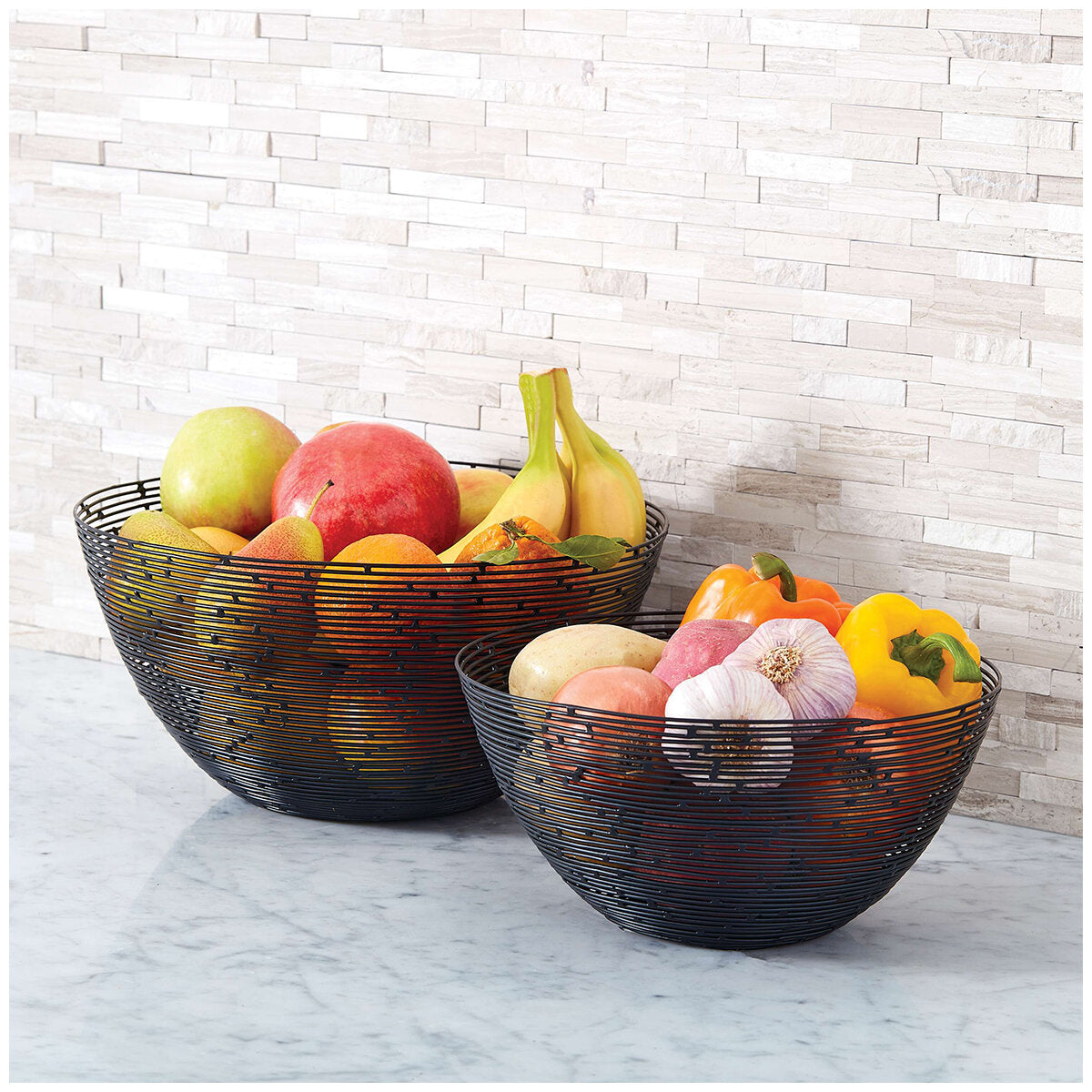 Gourmet Basics By Mikasa Metal Baskets Set Of 2 - SuperSaverAU - view 6