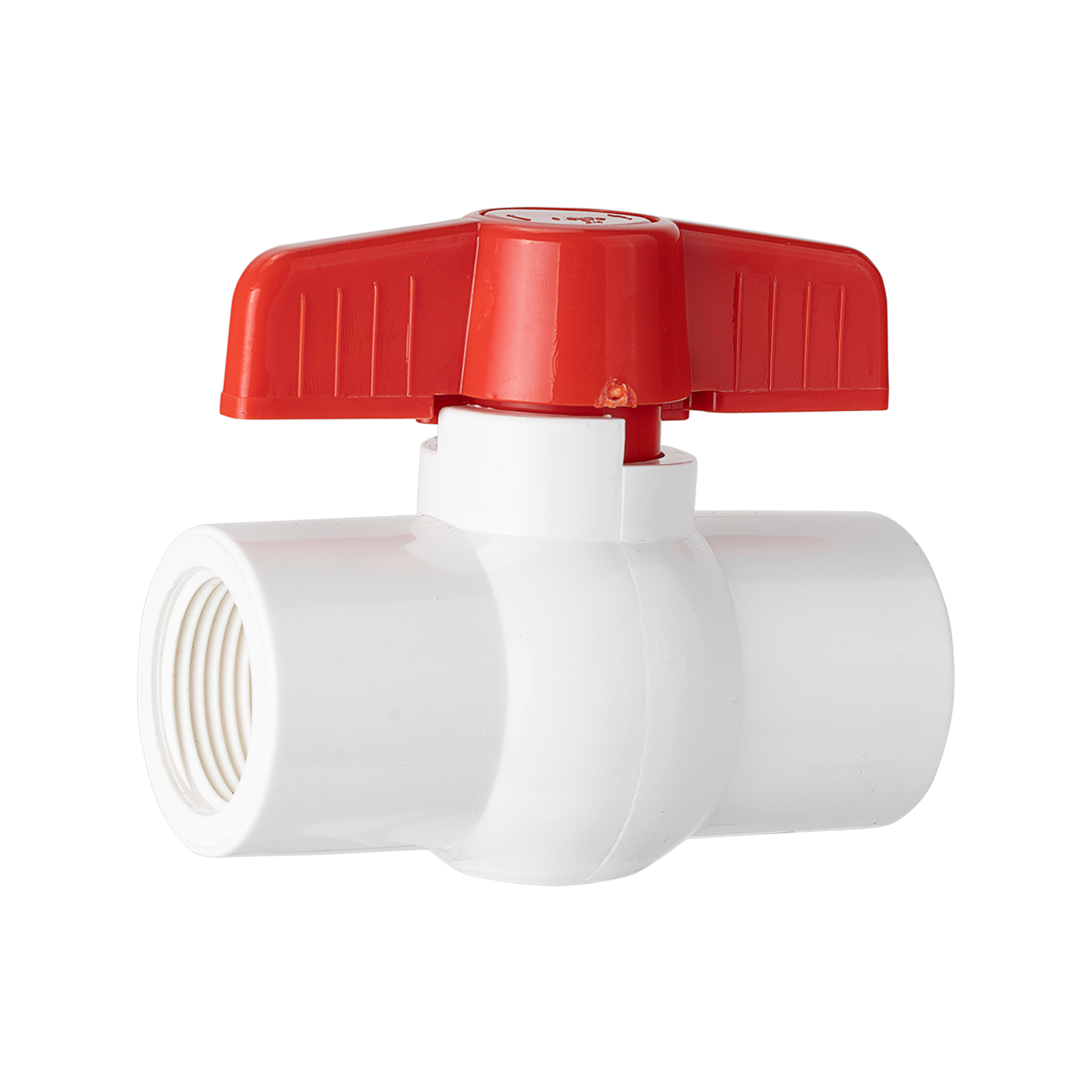 Holman 25mm PVC Pressure Ball Valve, ABS Plastic Flow Valve, White/Red