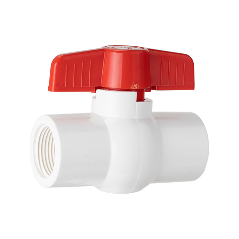 Holman 25mm PVC Pressure Ball Valve, ABS Plastic Flow Valve, White/Red