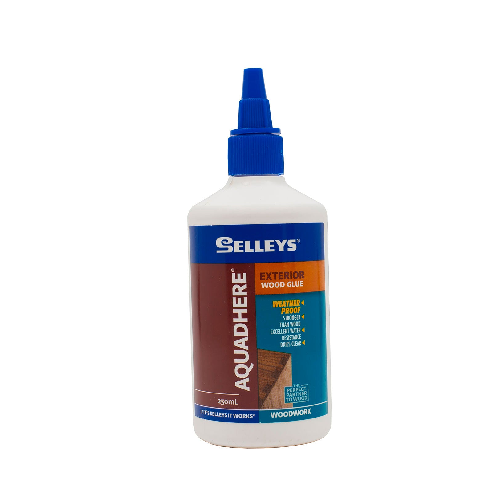 Selleys Aquadhere Exterior PVA Wood Glue, 250ml, Dries Clear