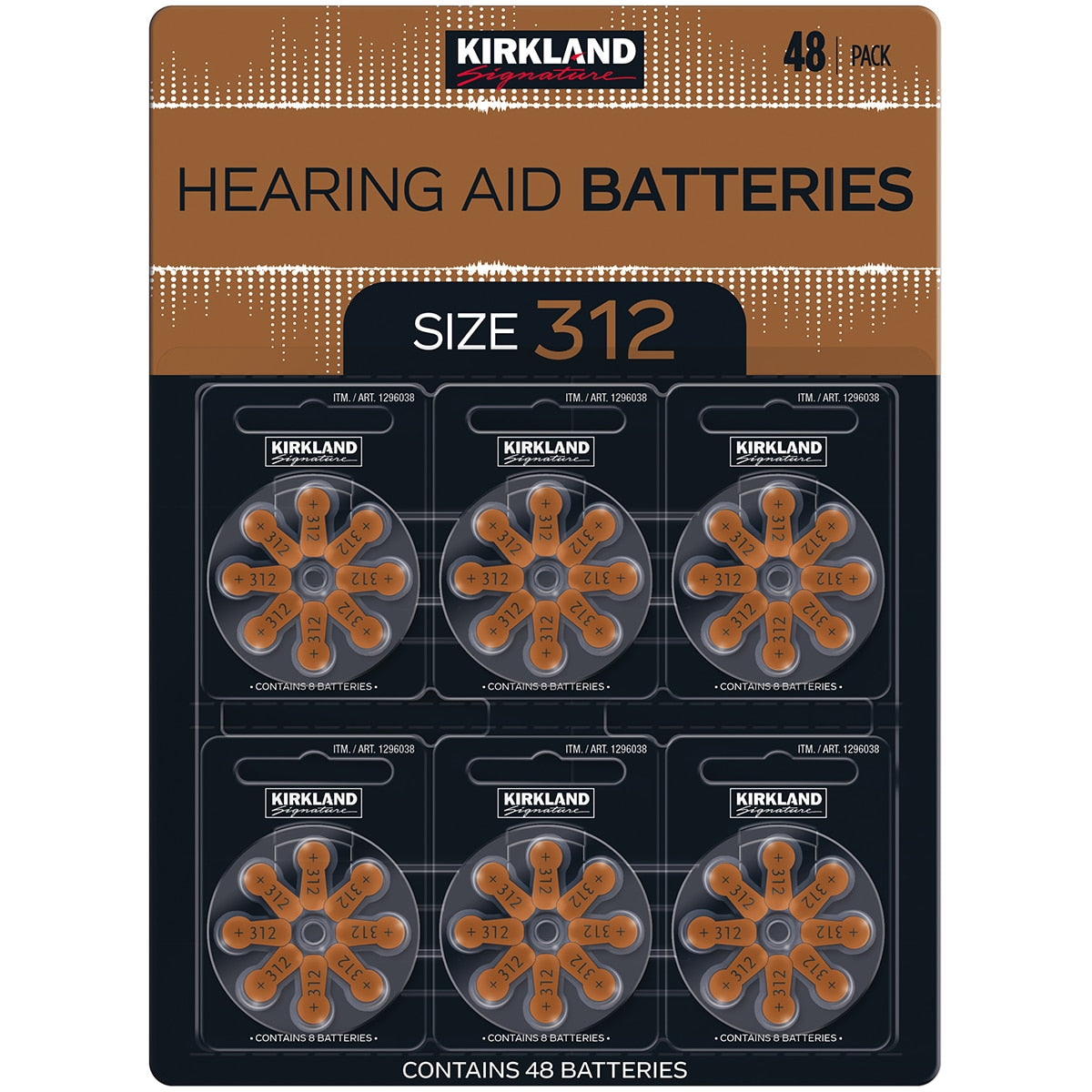 Kirkland Signature Hearing Aid Batteries Size 312 2 x 48 Pack - SuperSaverAU - view 1