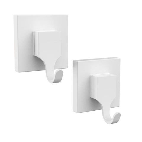 Fusion-Loc 13kg Suction Bathroom Hook - White ABS 2 Pack