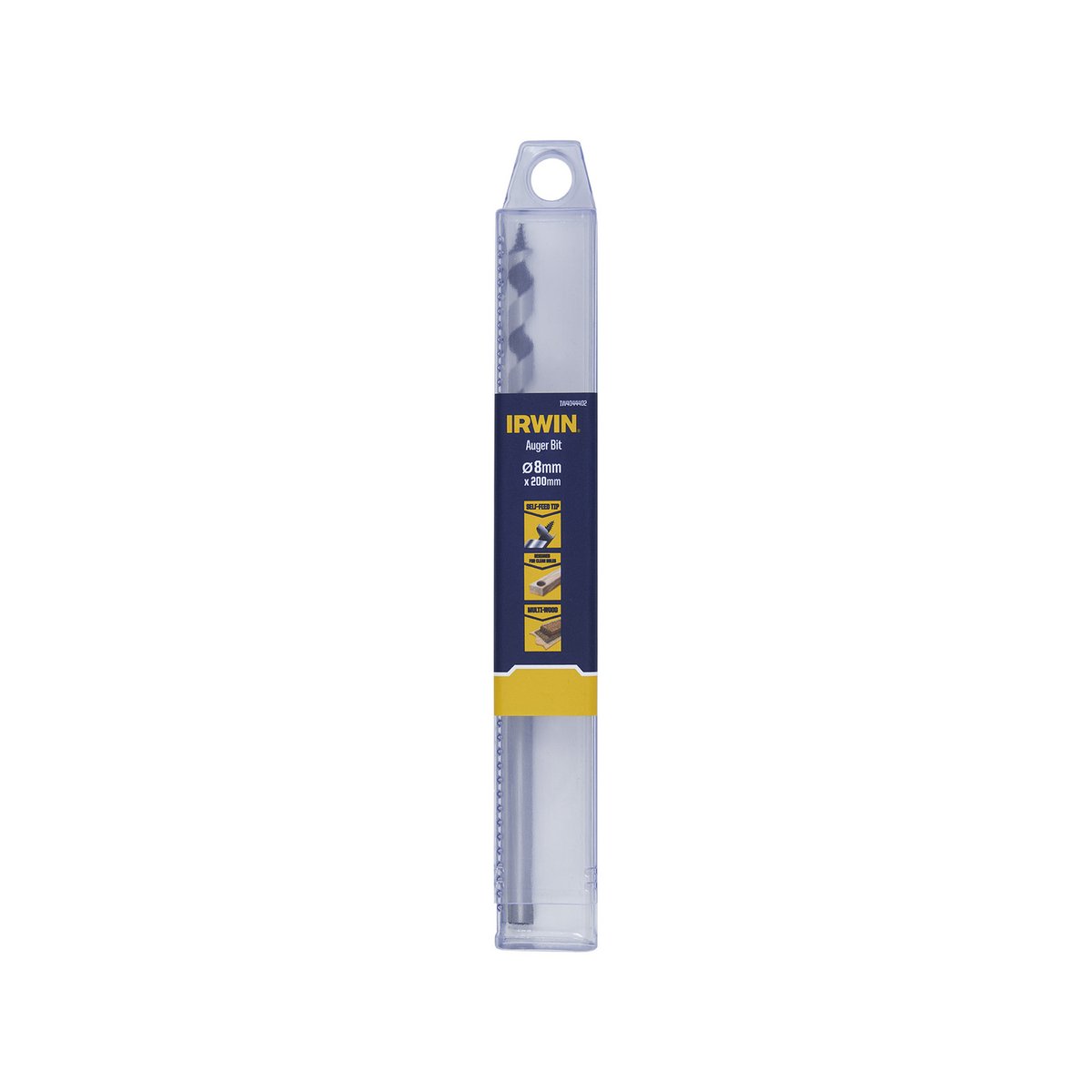 Irwin Auger Bit 8mm x 200mm - 125mm Drilling Depth - Hardened Steel - SuperSaverAU - view 2