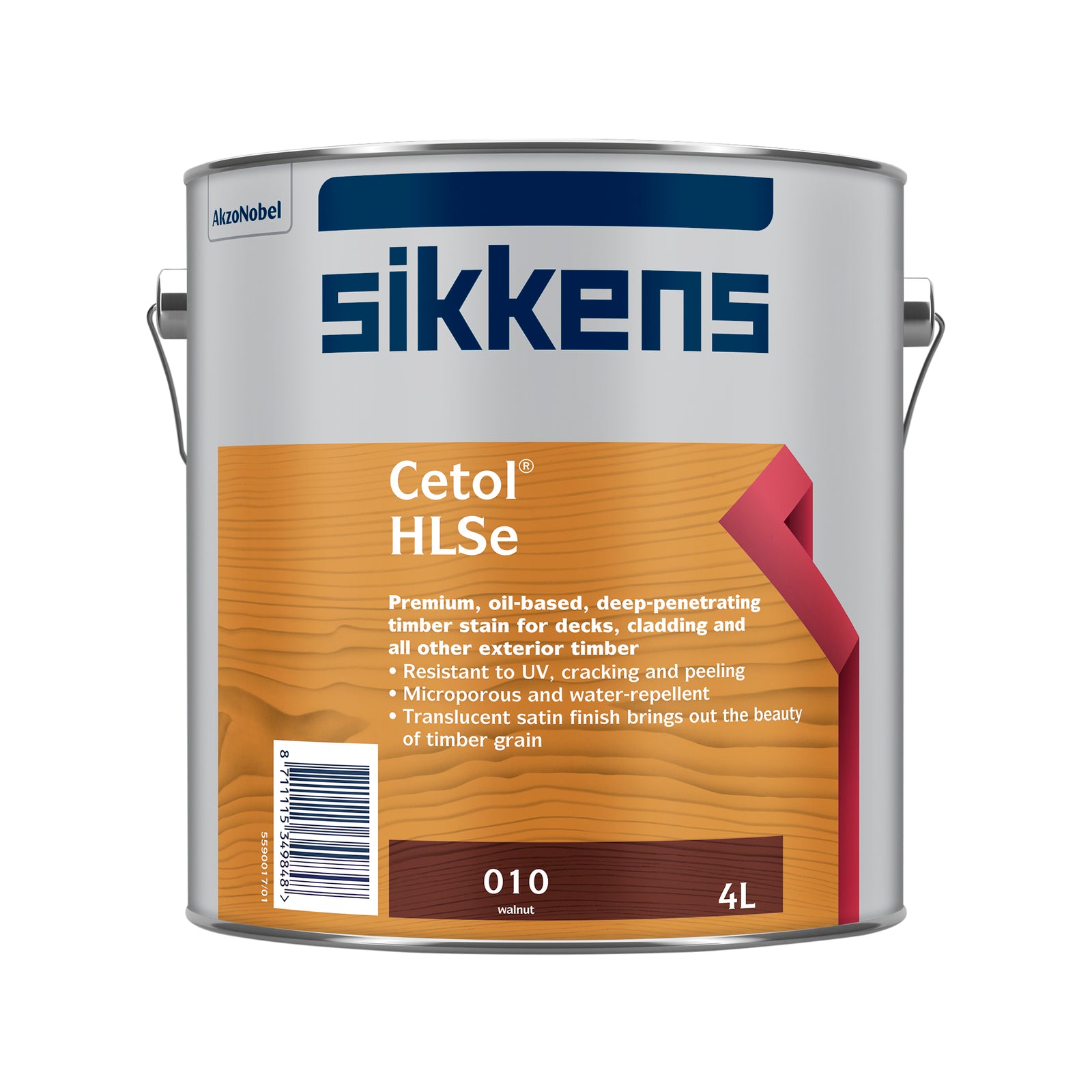 Sikkens Cetol HLSe 4L Walnut Oil Based Timber Finish Satin UV Resistant