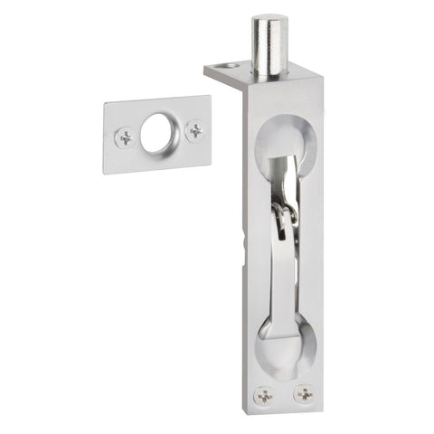 Delf Architectural Satin Chrome Flush Bolt 110 x 21mm Easy Use - SuperSaverAU - view 1