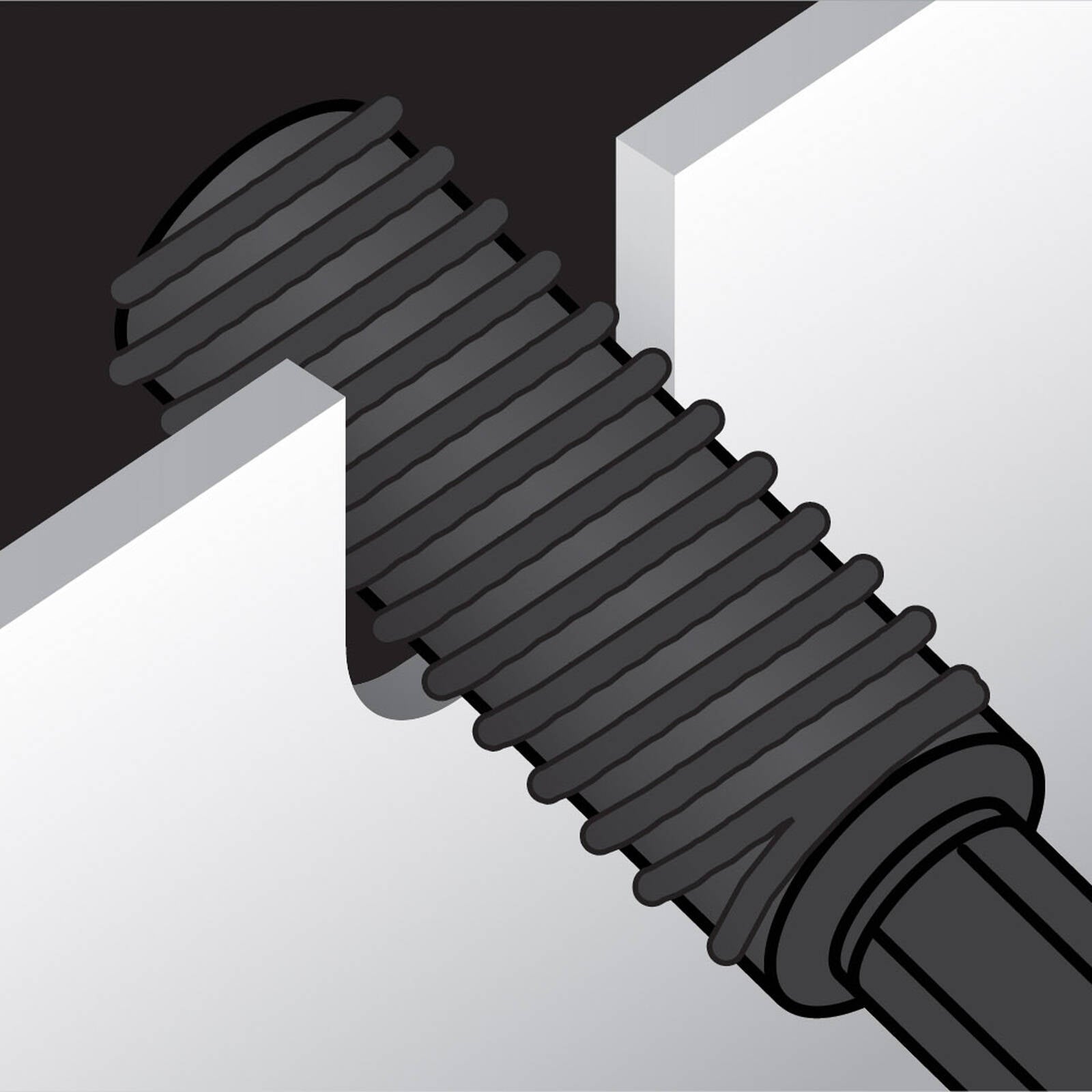 Ryobi 2 Piece Mixed Metal Rotary File Set - 1/4" Hex Shank, Black Oxide