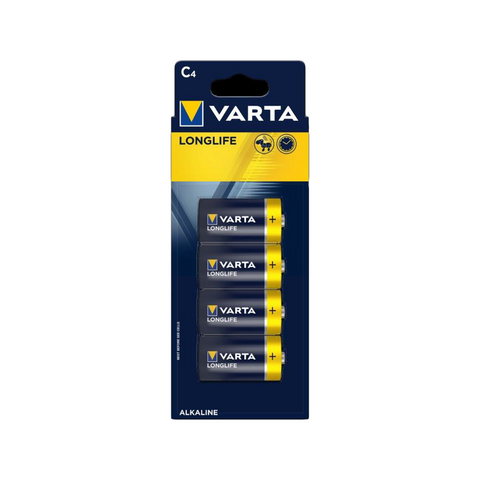 Varta Longlife C Alkaline Batteries 4 Pack Made in Germany