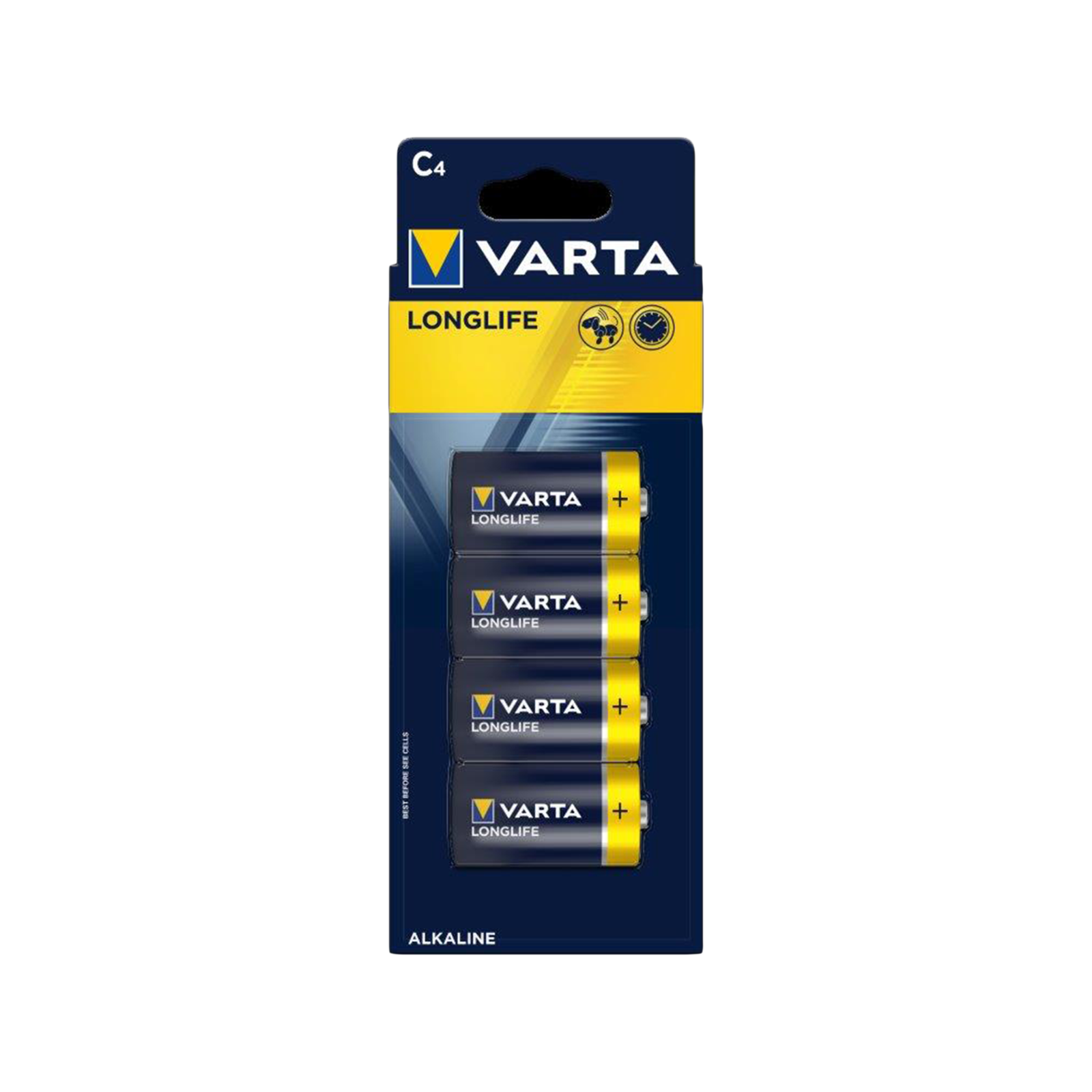 Varta Longlife C Alkaline Batteries 4 Pack Made in Germany