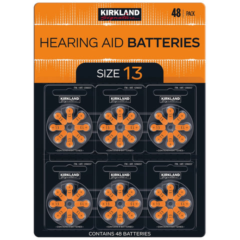 Kirkland Signature Hearing Aid Batteries Size 13 2 x 48 Pack - SuperSaverAU - view 1