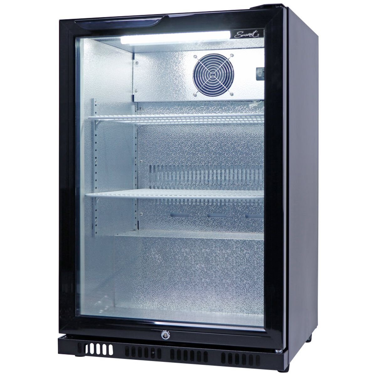 Smart 118L drinks chiller - black, lockable door, 7 star energy rating, interior light - SMH1840BLK