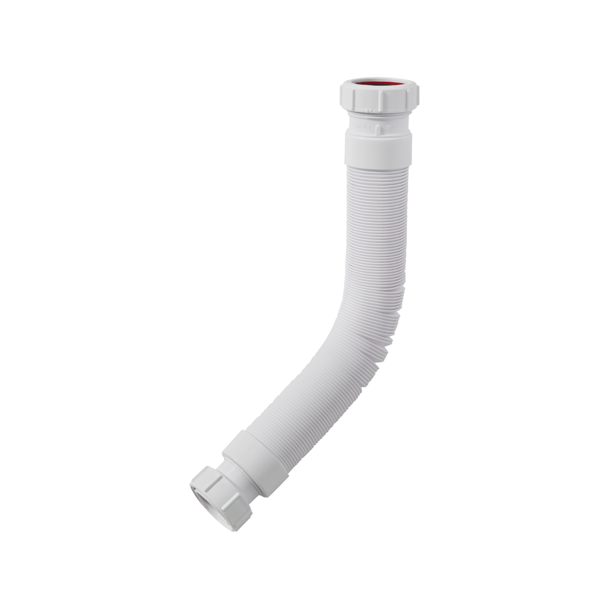 Abey 40mm Flexible PVC Waste Connector, White Adjustable Compression Fitting
