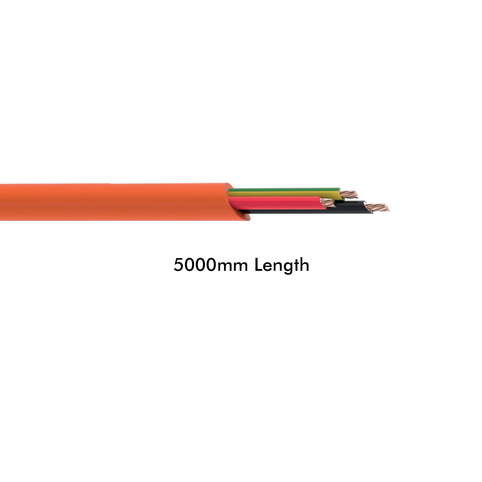 DETA V90 2.5mm 2-Core+Earth 1-Phase Cable 450/750V Orange 5m