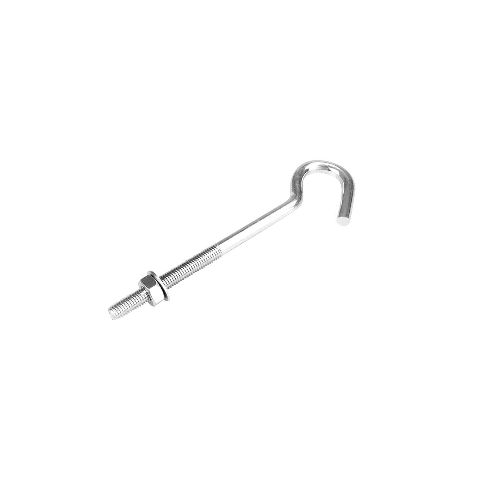 Pinnacle M10 x 180 x 74mm Zinc Plated Steel Hook Bolt - 50kg Rated