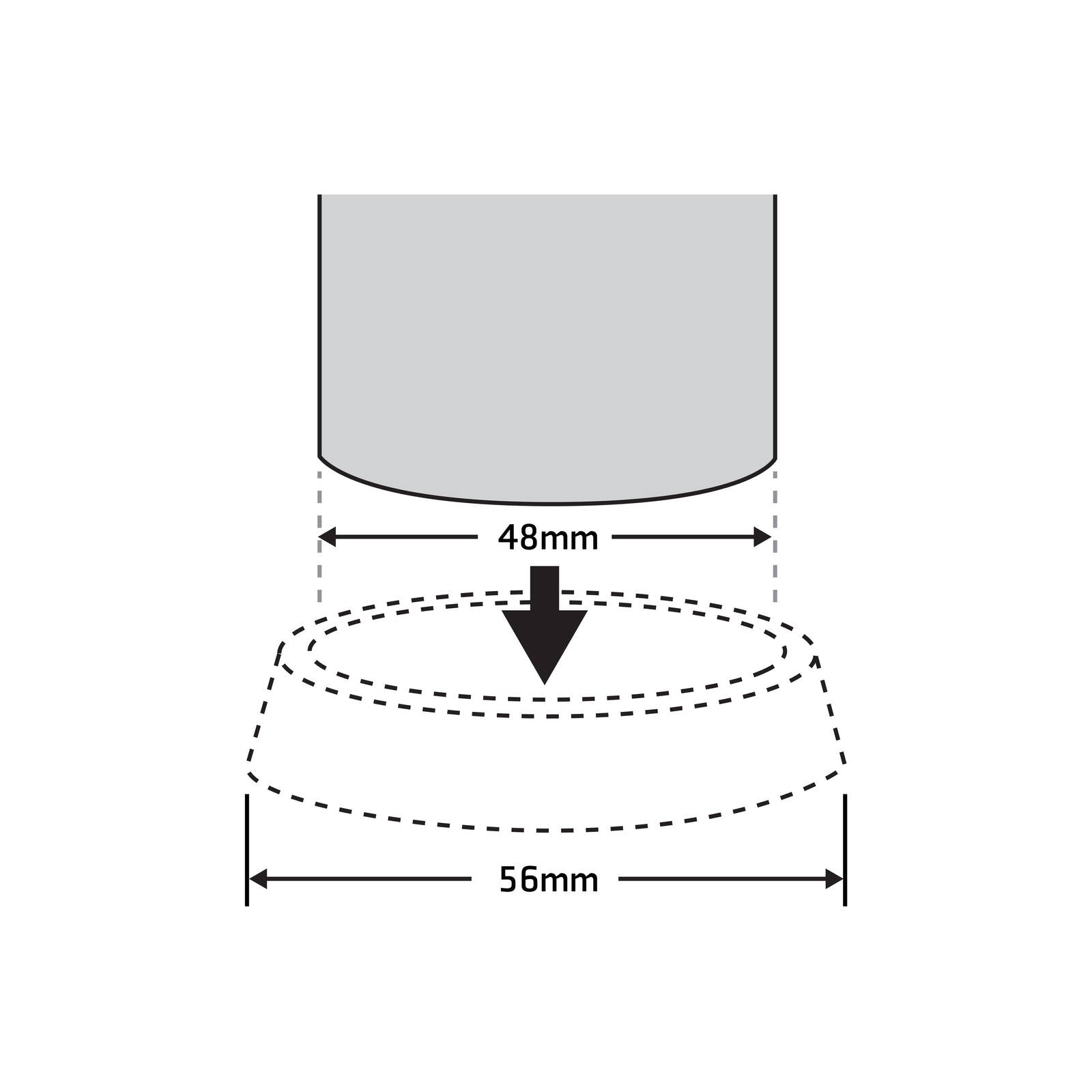 Surface Gard 48mm Clear Round Plastic Castor Cups - 4 Pack Floor Protectors
