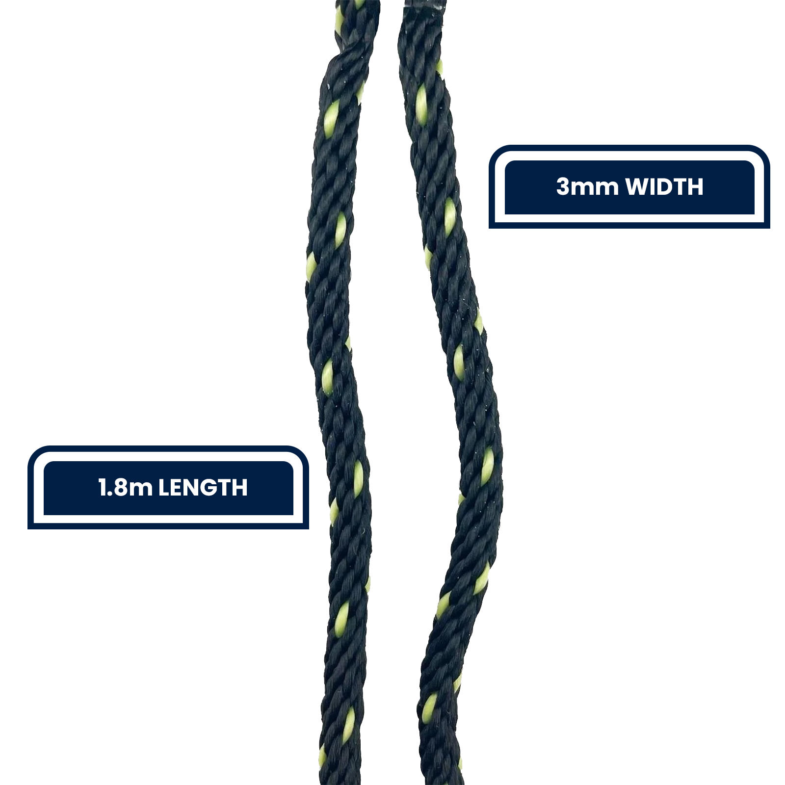 Grunt 3mm x 1.8m Rope Ratchet Tie Downs Auto Lock 2 Pack