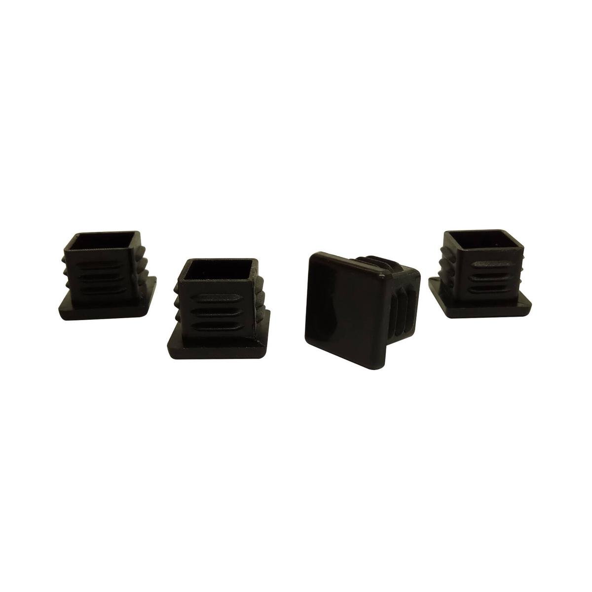Surface Gard 19mm Black Square Internal Plastic Chair Tip - 4 Pack