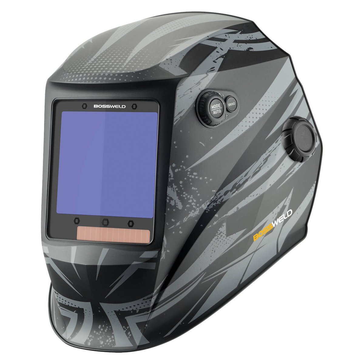 Bossweld VX-4 Firestorm Auto Darkening Welding Helmet, Variable Shade 4-8/9-13, 100 x 93mm Lens, Grinding Mode