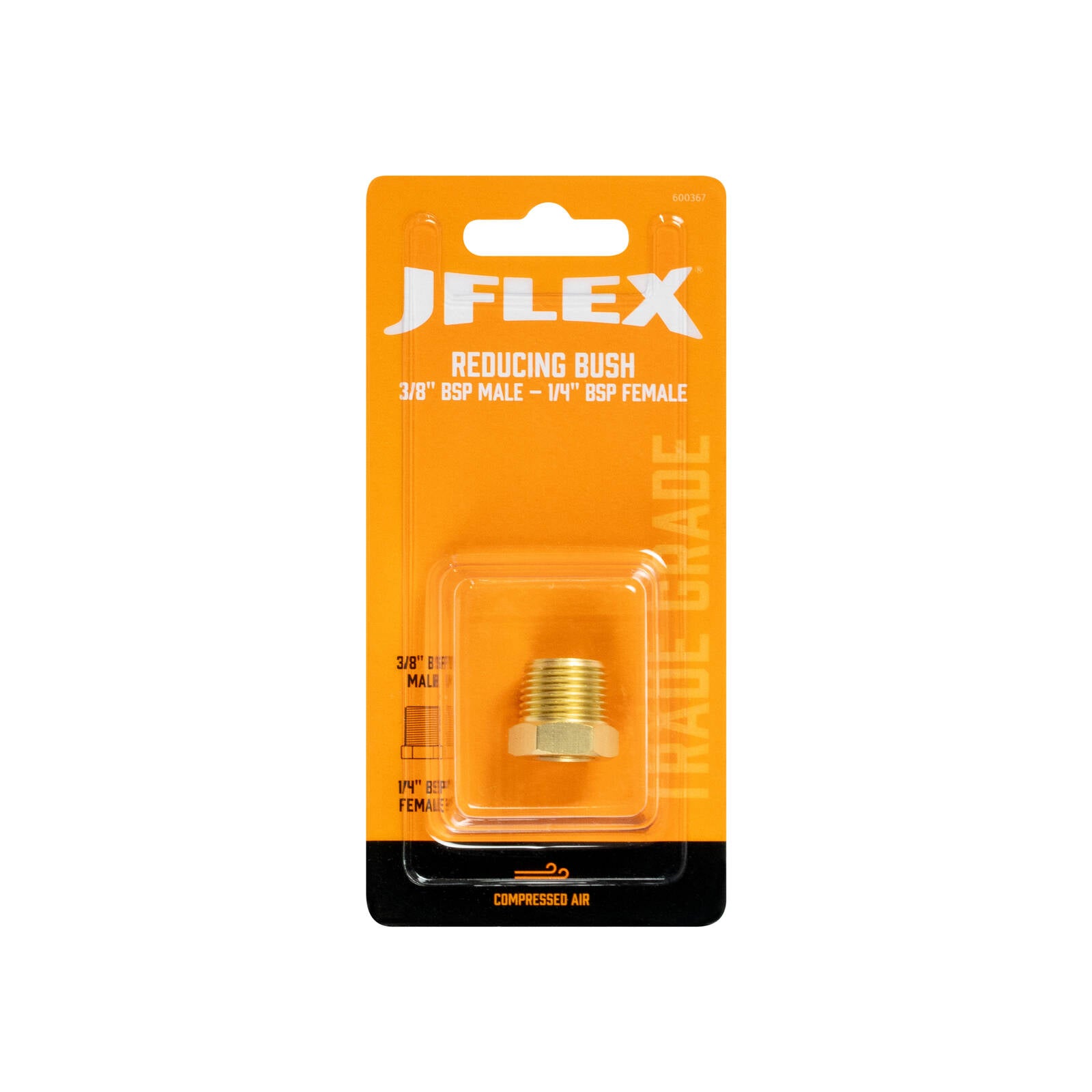 JFLEX 3/8" BSP Male x 1/4" BSP Female Reducing Bush Fitting